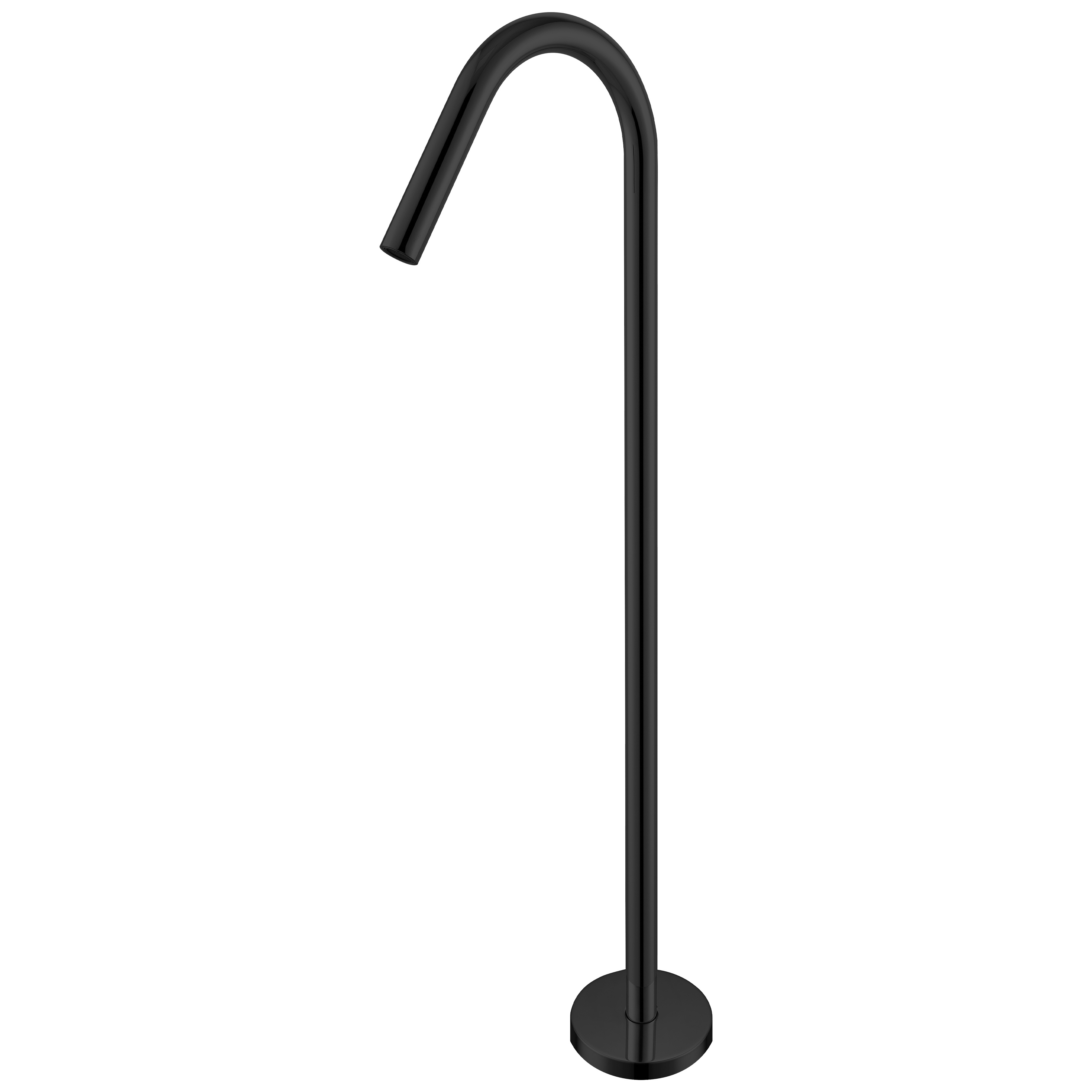 Matte Black Floor Mounted Bathtub Shower Faucet Lead Free Brass Bathroom Floor Standing Faucet