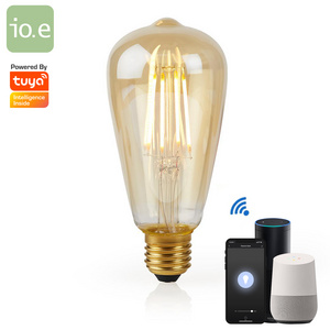 WiFi Filament Bulb ST64 Smart Vintage Decorative Indoor Light Tuya Alexa Google Home