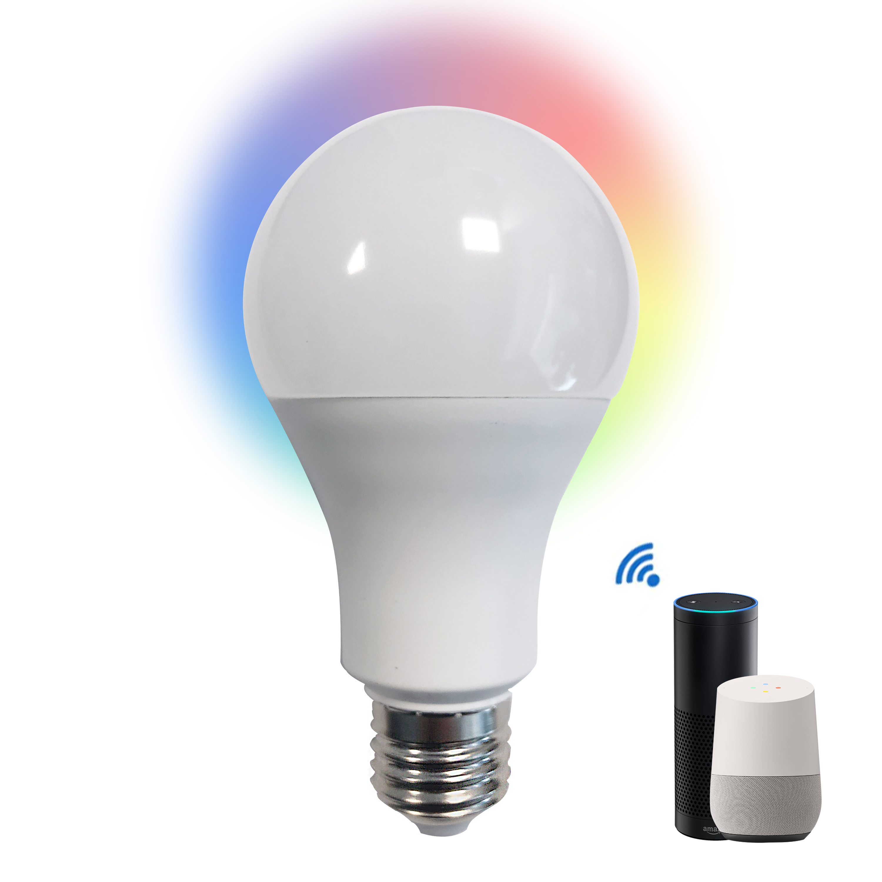 Smart WiFi Bulb E26 A21 RGBCCT 1050lm Tuya Smart Alexa and Google Assistant Voice Control