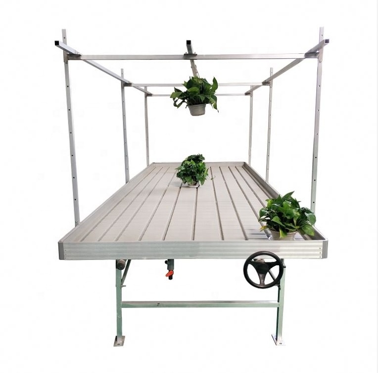 4x8 metal rolling bench greenhouse vertical grow table for farming