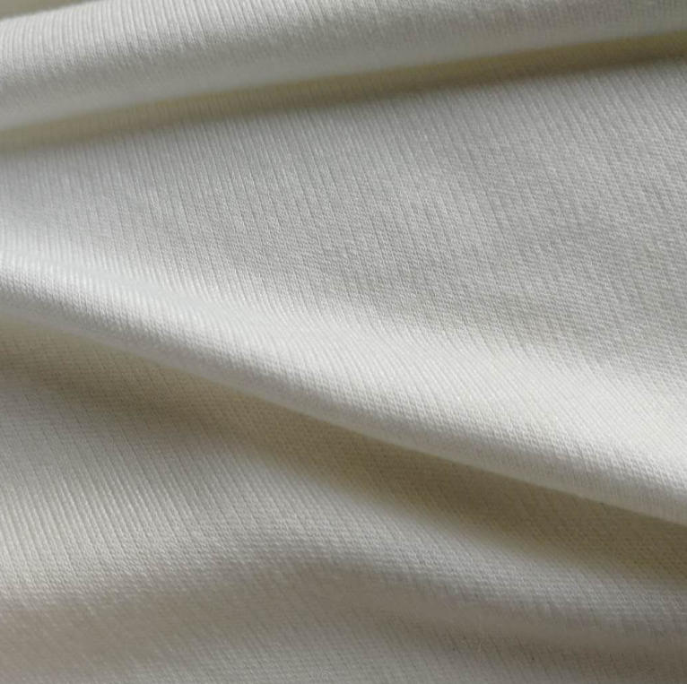 Viscose Organic Cotton Spandex Interlock Fabric Wholesale Bamboo for Baby Clothes Sustainable Eco-friendly fabric for sweatshirt