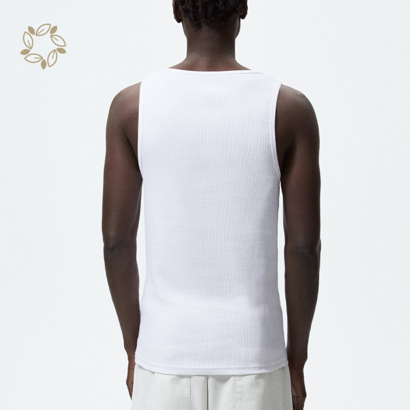 100% organic cotton ribbed tank top sustainable men ribbed tank top eco friendly tank tops men costom vest