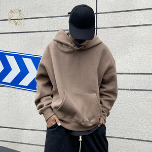 Bamboo cotton fleece hoodie for men streetwear pullover gots certified organic cotton hoodie men's hoodies and sweatshirts