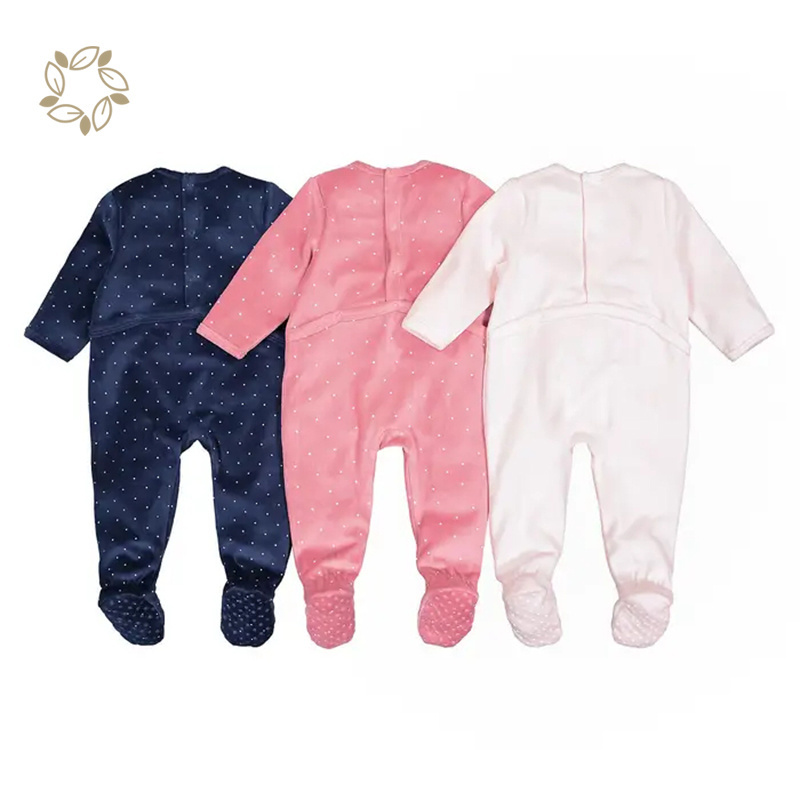 Organic cotton velour onesie for baby sustainable velour baby romper eco friendly velour baby clothes newborn sleepsuit jumpsuit