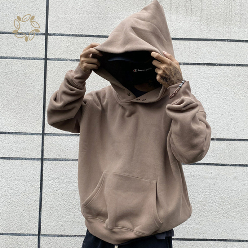 Bamboo cotton fleece hoodie for men streetwear pullover gots certified organic cotton hoodie men's hoodies and sweatshirts