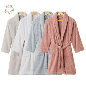 100% bamboo Bathrobe organic sustainable bamboo terry kimono bathrobe wholesale Terry Bath Robe eco friendly Terry Bath Robe