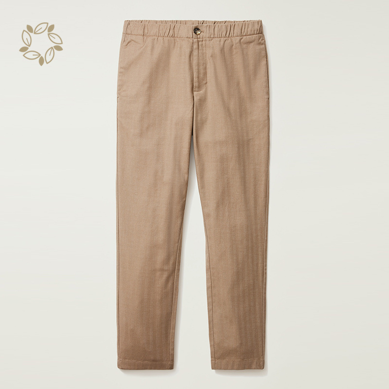 Organic Cotton woven trousers eco friendly men trousers sustainable bottoms men pants