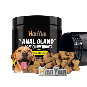 Hanyun Anal Gland Soft Chew Anal Gland Bowel Function With Pumpkin Dog Chews With Digestive Enzymes Fiber Pet Supplement Healthy