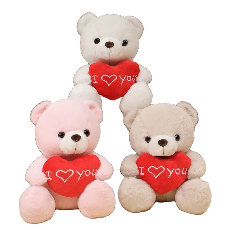 Cartoon Teddy Bear Plush Toy Embrace Love Bear Doll Cute Valentine's Day Gift Soft Stuffed Plush Bedtime Toys