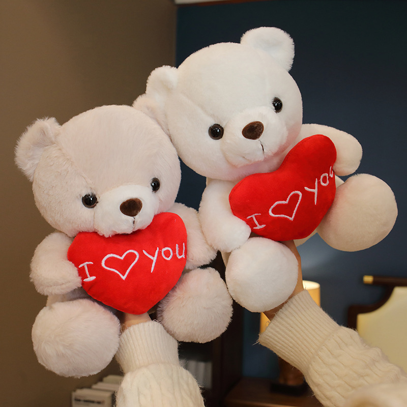 Cartoon Teddy Bear Plush Toy Embrace Love Bear Doll Cute Valentine's Day Gift Soft Stuffed Plush Bedtime Toys