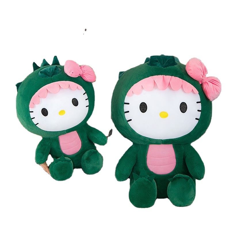 New Hot selling Cartoon Anime Plush Doll Dinosaur Cat Animal Doll Cute Plush Toy Children and Girls Cat Pillow