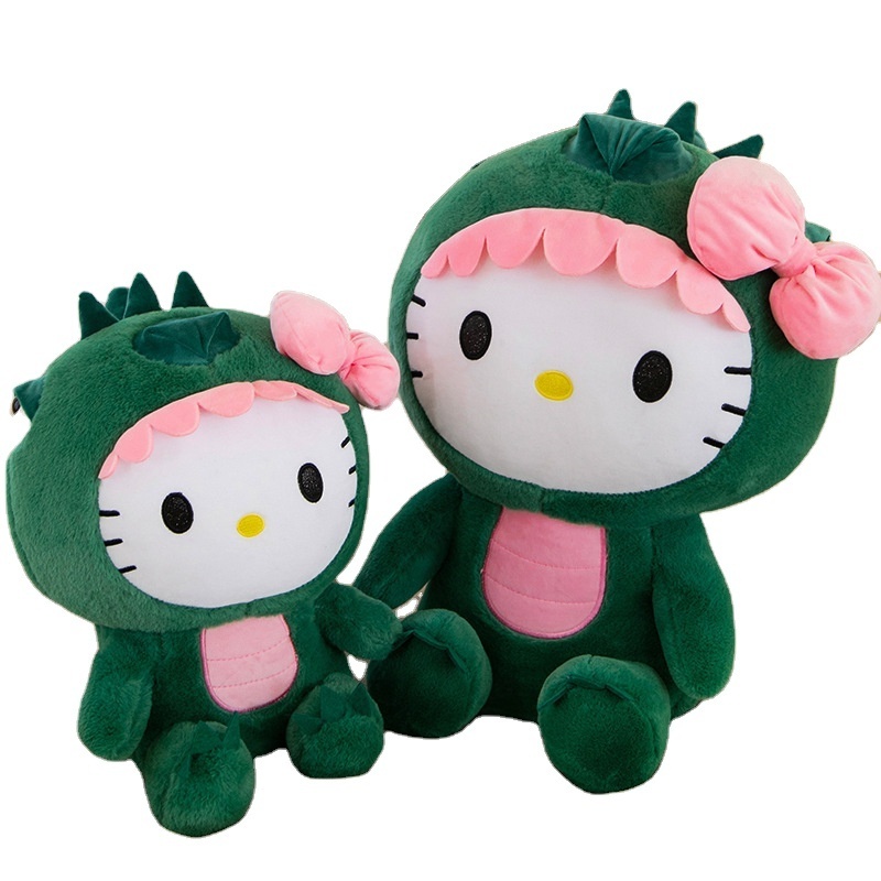 New Hot selling Cartoon Anime Plush Doll Dinosaur Cat Animal Doll Cute Plush Toy Children and Girls Cat Pillow