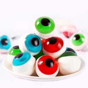 Hot Selling Eyeball Jam Filling Wholesale Customization Halloween Candy Bottle Packaging Ball Candy Gummy Henan Japanese Candy