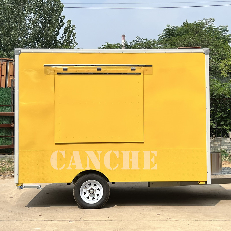 Customized fashion multi-function mobile milk tea beer coffee bar trailer high quality stainless steel food truck