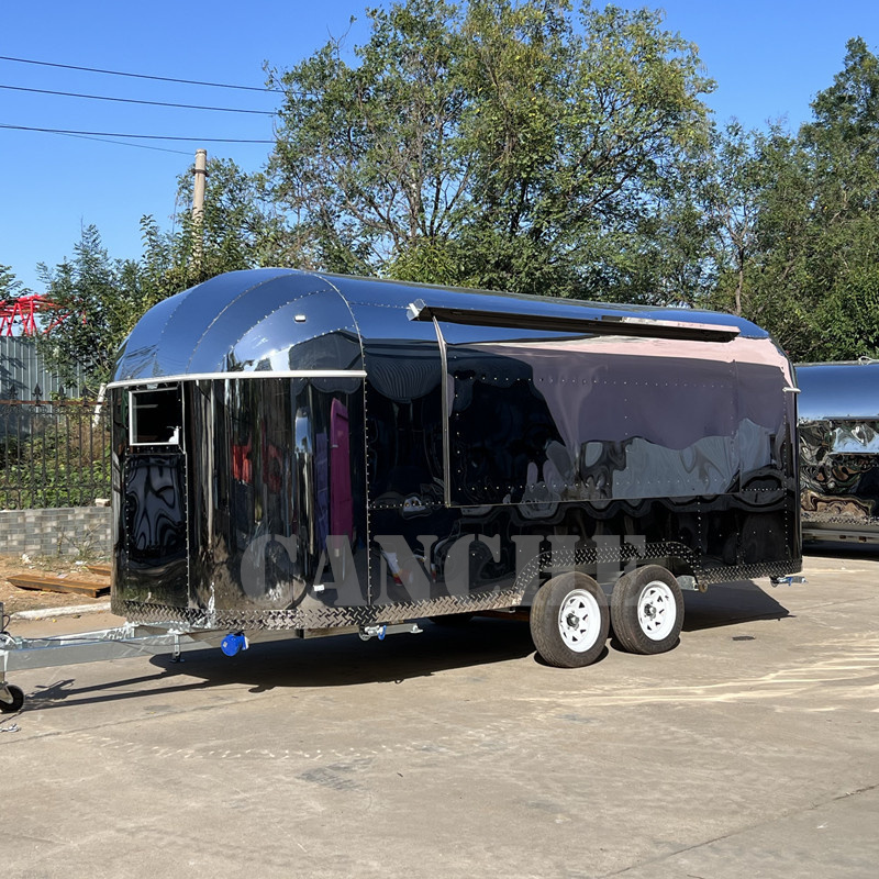 CE approved airstream food truck food trailers fully equipped for street gelato cart food stand With Portugal standard