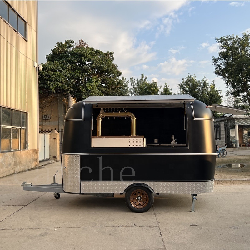 France  food cart manufacturer in China used food truck trailer for sale mobile fruit and beverage vending trailer with fridge