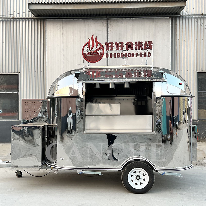 Waffle mobile food trailer grill vending restaurant luxury fast food electric hot dog cart big food truck