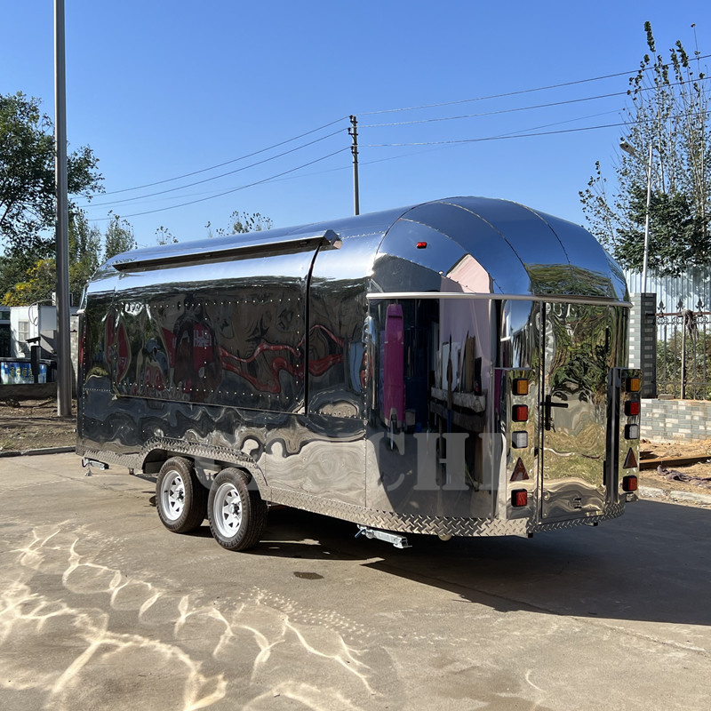 CE approved airstream food truck food trailers fully equipped for street gelato cart food stand With Portugal standard