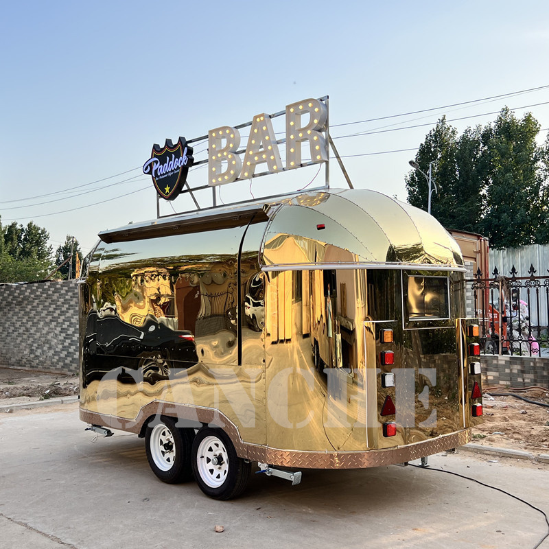 mobile cocktail bar trailer white coffee shop pizza dessert cart foodtruck mobile beer drink fast food truck for sale