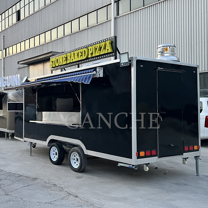 Delivery trailer fast food fully equipped italian ice concession trailers australia standard mobile food trailer