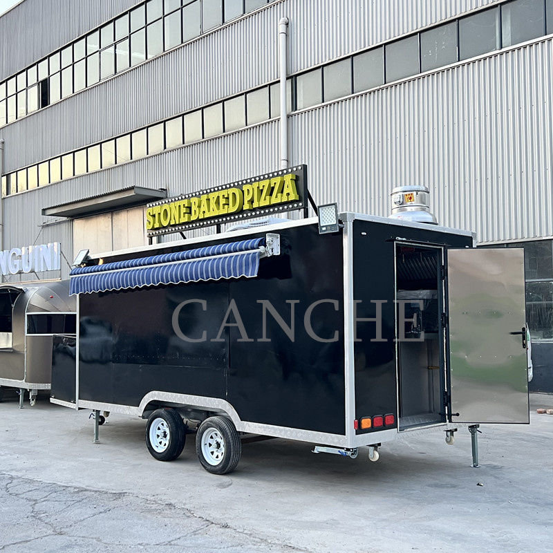 Delivery trailer fast food fully equipped italian ice concession trailers australia standard mobile food trailer