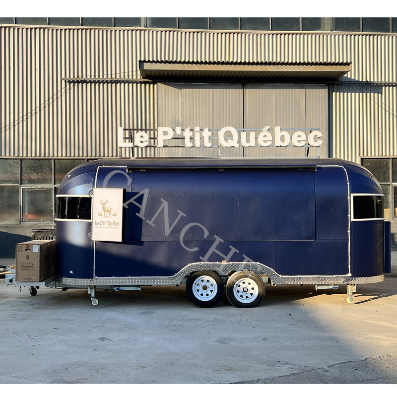 Supplier New fast food caravan outdoor snack street fast food small fiberglass food concession horse trailer