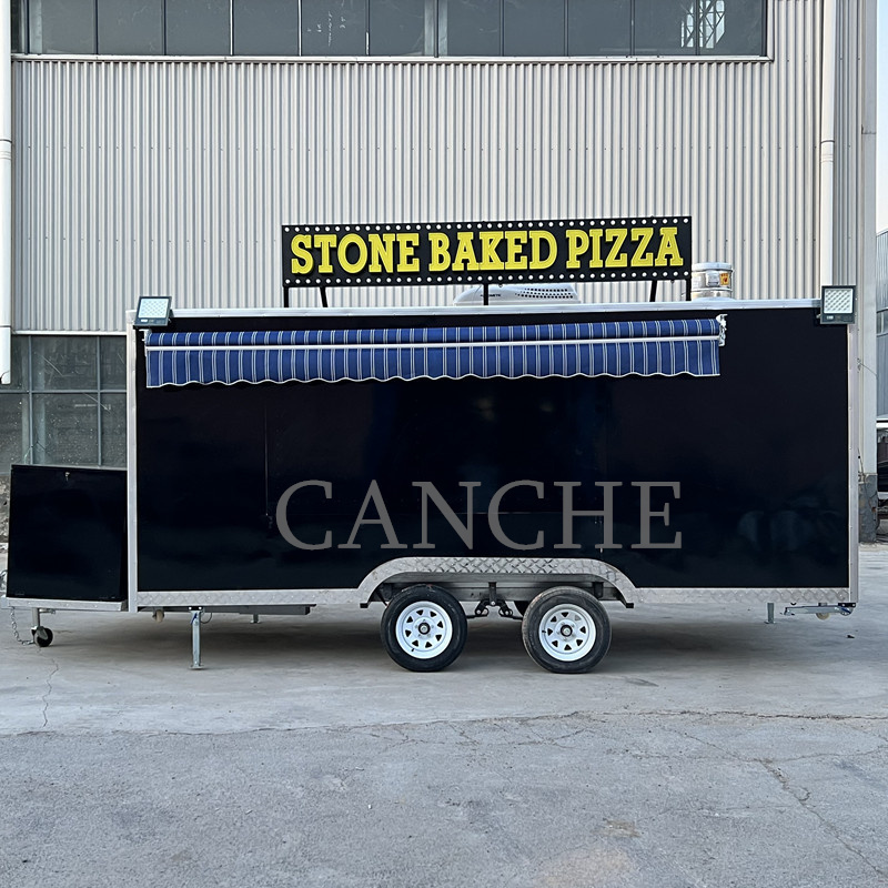 Delivery trailer fast food fully equipped italian ice concession trailers australia standard mobile food trailer