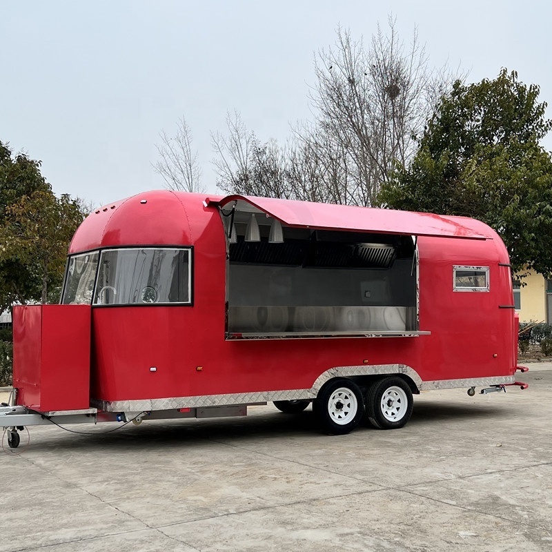 Factory price fast food catering food truck for sale europe mobile food vending trailer