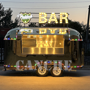 mobile cocktail bar trailer white coffee shop pizza dessert cart foodtruck mobile beer drink fast food truck for sale