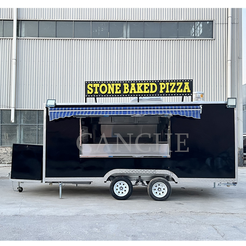 Delivery trailer fast food fully equipped italian ice concession trailers australia standard mobile food trailer