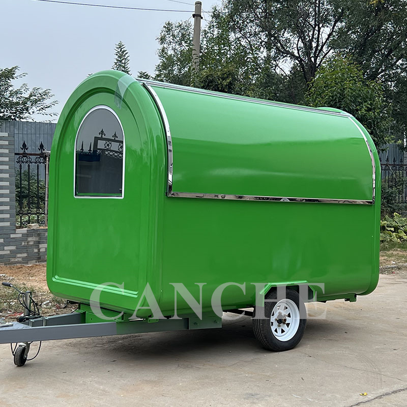 Towable pizza trailer mobile street food truck for sale unique design fast food cart