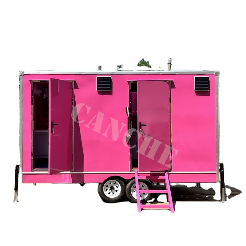 China Supply Customized Trailers Portable Toilet Luxury Mobile Portable Western Style Toilet Trailer For Sale