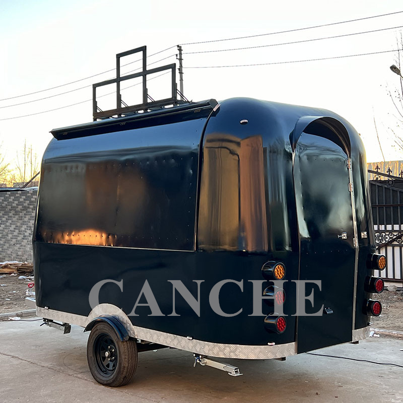 Customized BBQ Food Truck with Full Kitchen Mobile Street Food Canteen Cart for Sale Fast Hot Dog Trailer