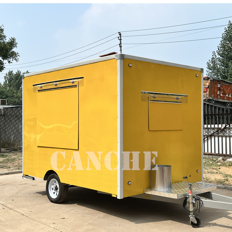 Customized fashion multi-function mobile milk tea beer coffee bar trailer high quality stainless steel food truck