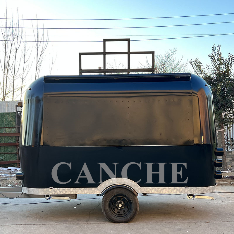 Customized BBQ Food Truck with Full Kitchen Mobile Street Food Canteen Cart for Sale Fast Hot Dog Trailer