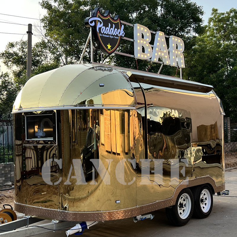 mobile cocktail bar trailer white coffee shop pizza dessert cart foodtruck mobile beer drink fast food truck for sale