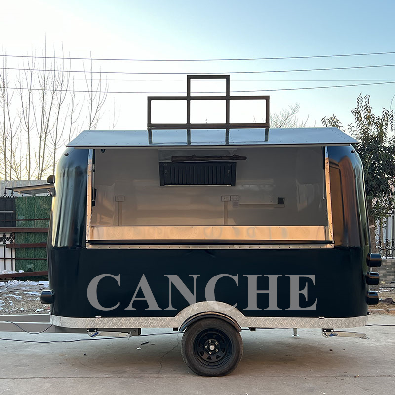 Customized BBQ Food Truck with Full Kitchen Mobile Street Food Canteen Cart for Sale Fast Hot Dog Trailer