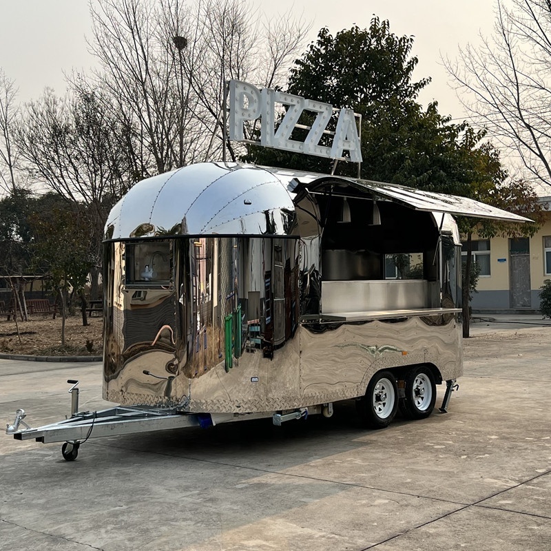 Factory mobile fast foot outdoor concession BBQ food trailer/ camper food truck mini bar kiosk pizza kitchen food cart with CE