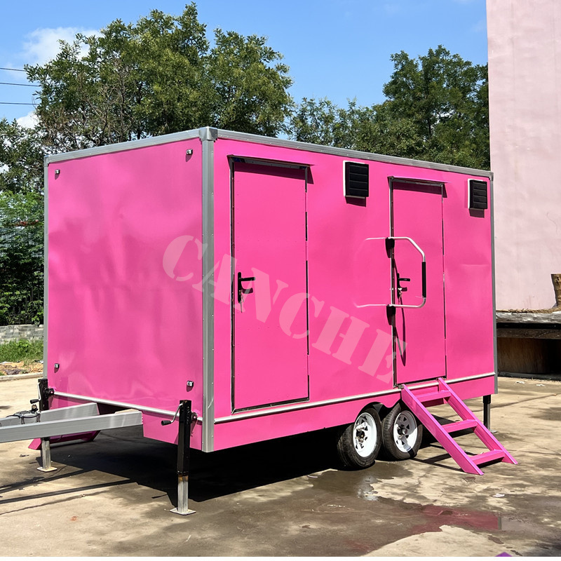 Mobile toilets customized outdoor portable toilet and shower portable toilet trailers for sale