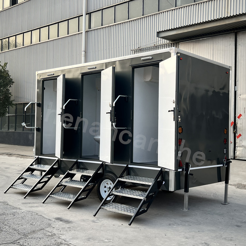 Mobile portable house homes toilet trailer toilet shipping container toilet trailer with wheels