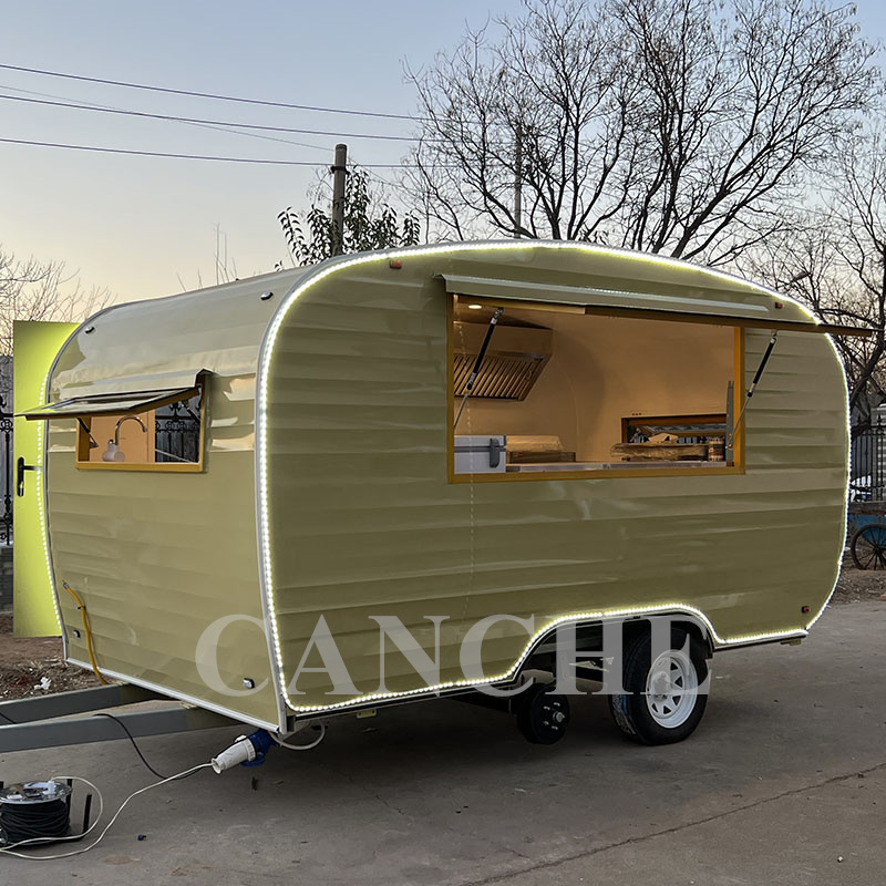 vintage food trailer coffee carts food vending bbq fish and chips food truck with full kitchen doughnut van