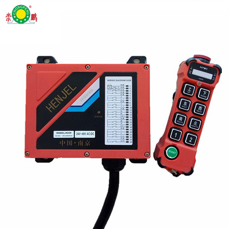 12V 24V industrial radio remote control 6/8/10/12 button wireless remote control for Electric hoist/ overhead crane