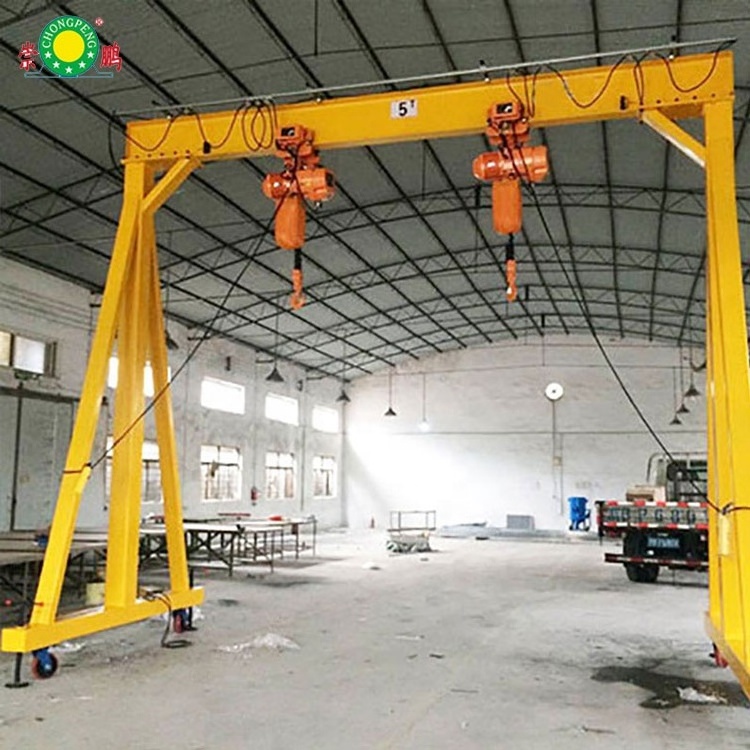 Gantry Crane for sale with Adjustable height indoor A-frame portable 2 ton gantry crane with chain hoist