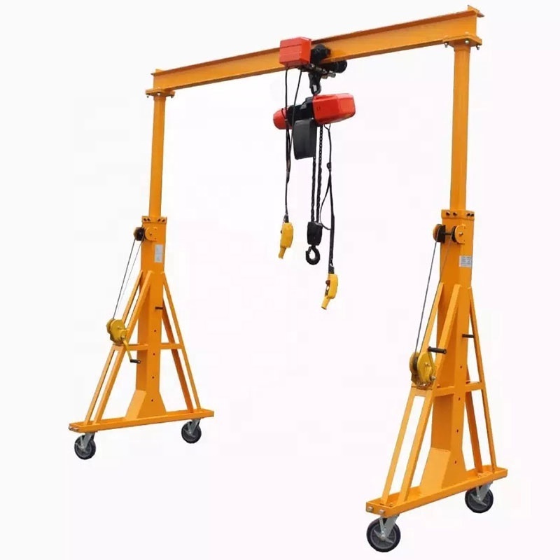 Gantry Crane for sale with Adjustable height indoor A-frame portable 2 ton gantry crane with chain hoist