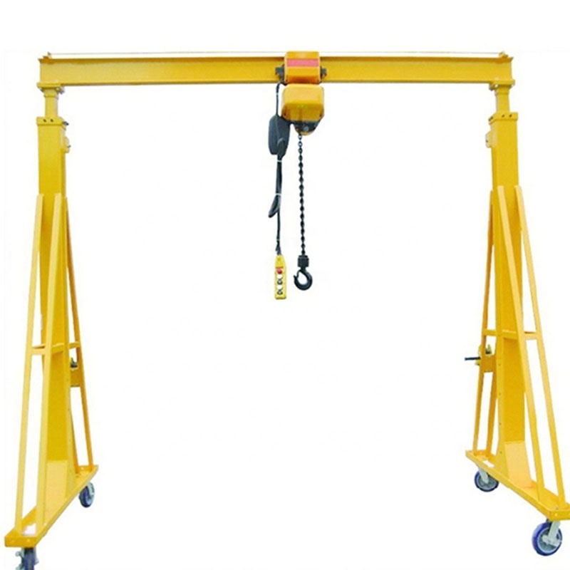 Gantry Crane for sale with Adjustable height indoor A-frame portable 2 ton gantry crane with chain hoist