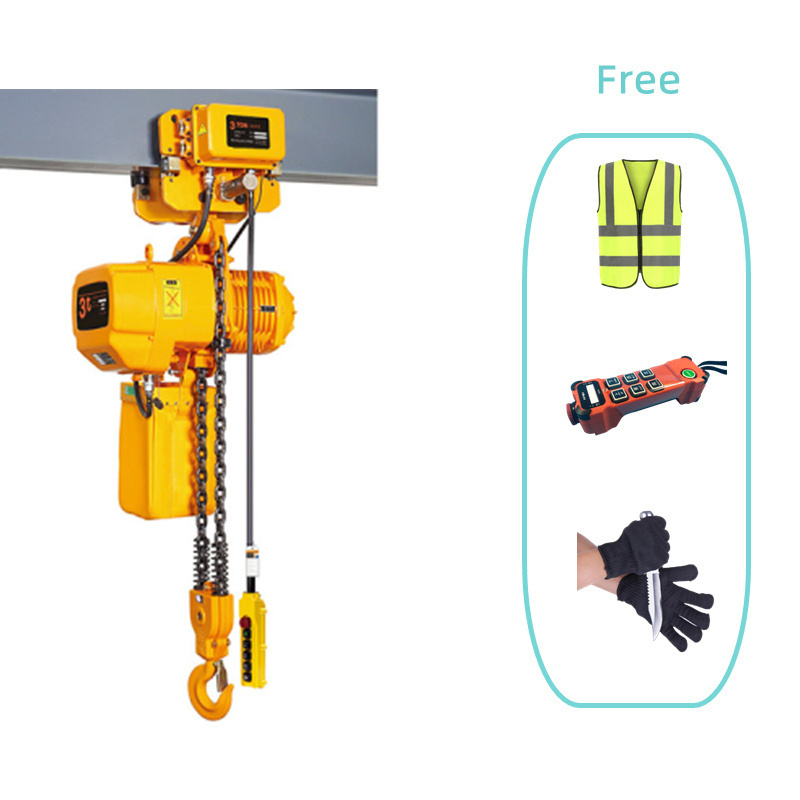 Electric Chain Hoist With Motorized Trolley Hoisting For Factories Warehouses Construction Tackle Electric Hoist