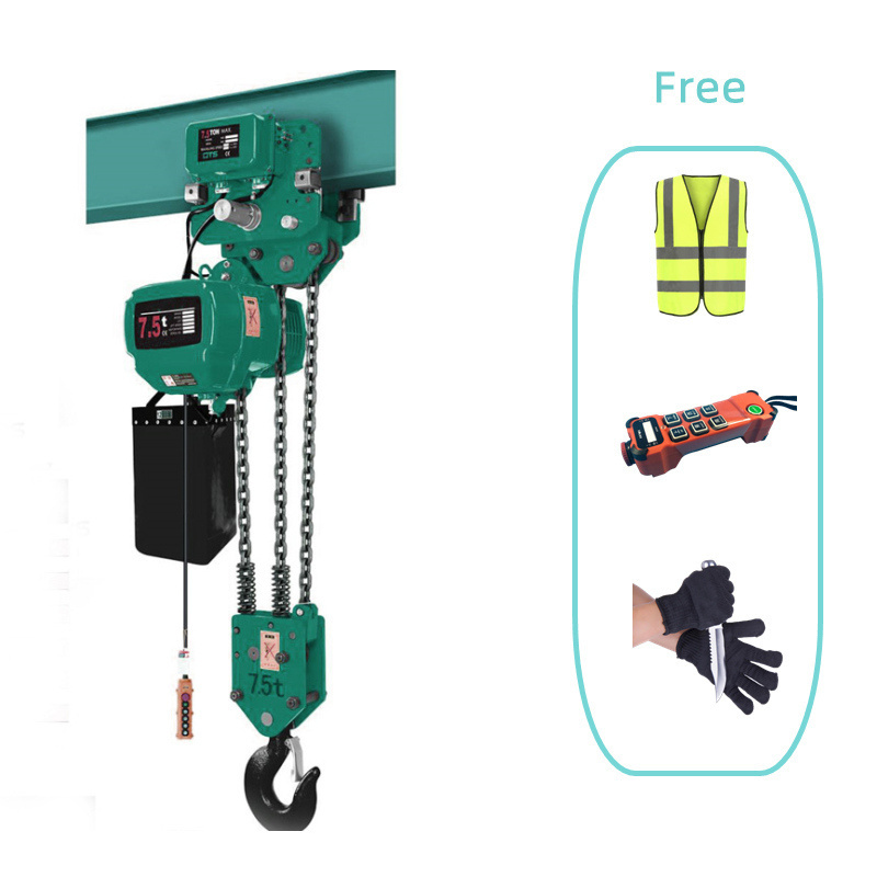 Heavy Duty 25t Electric Chain Remote Control Hoist With Trolley Electric Chain Hoists