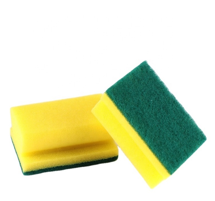 Household Sponge Magic Sponge Washing Bowl Kitchen Home Washing Yellow Green Kitchen Cleaning Sponge