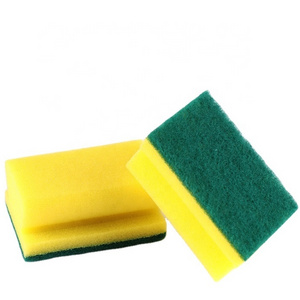 Household Sponge Magic Sponge Washing Bowl Kitchen Home Washing Yellow Green Kitchen Cleaning Sponge