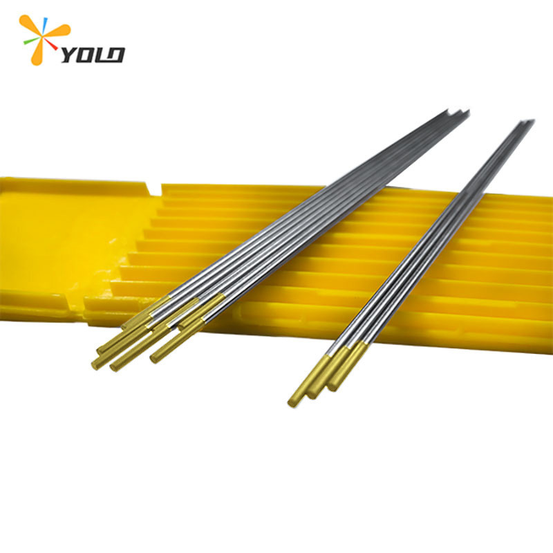 Tungsten electrode gold containing 1.5%La2O3 Price of tungsten electrode prone to arcing Popular 175mm 10 tungsten electrodes